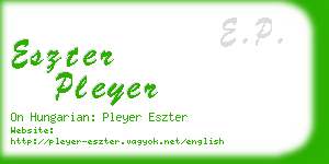 eszter pleyer business card